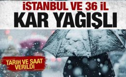 İstanbul ve 36 ile kar yağışı geliyor! MGM tarih ve saat verdi