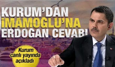 Kurum’dan İmamoğlu’na Erdoğan cevabı!