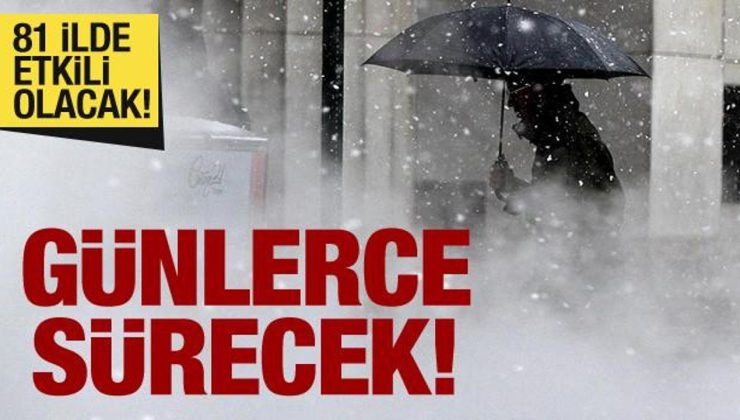Son dakika haberi: 81 il için kar ve sağanak uyarısı! Günlerce sürecek