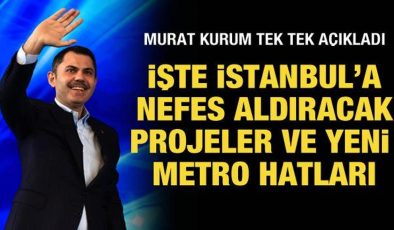Murat Kurum tek tek açıkladı: İşte İstanbul’a nefes aldıracak projeler!
