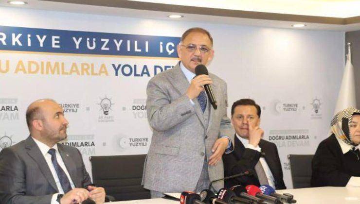 Bakan Özhaseki: CHP’li belediyeler çalışmayıp çalışıyor gibi gösteriyor