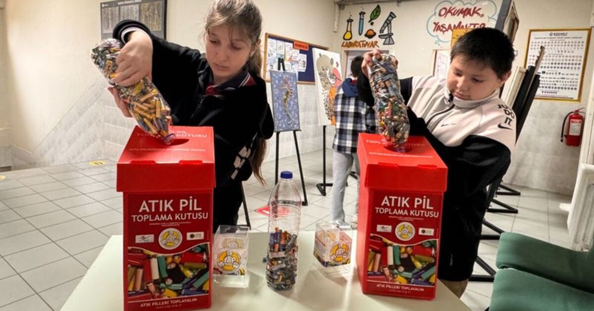 Gebze’de öğrencilere “Atık pil” uyarısı